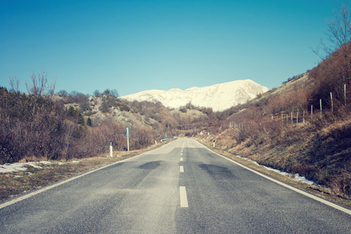 Road with Mountain Mural by Salvatore Russolillo
