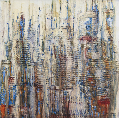 Abstract City Mural by di-tommaso
