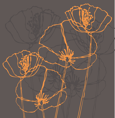 American Poppies 2 Mural by Vic Storia
