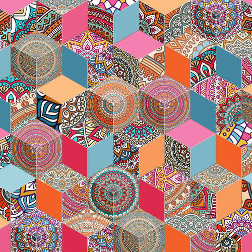 Hexatribal - Slice Mural by Alexandre Ibáñez