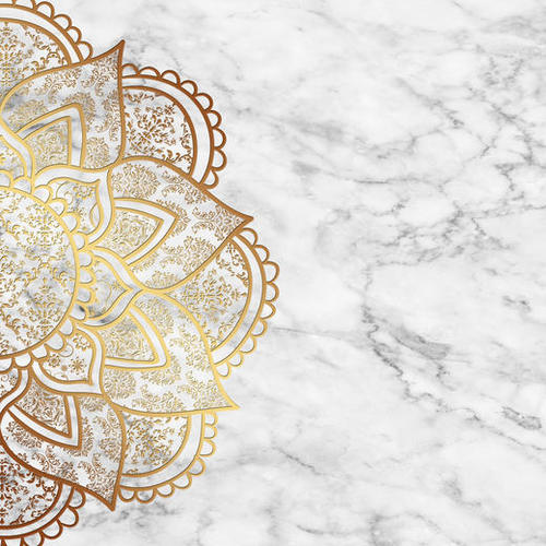 Mandala - Gold & Marble Mural by Alexandre Ibáñez