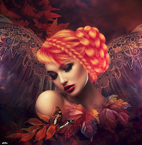 AUTUMN ANGEL Mural by G. Berry