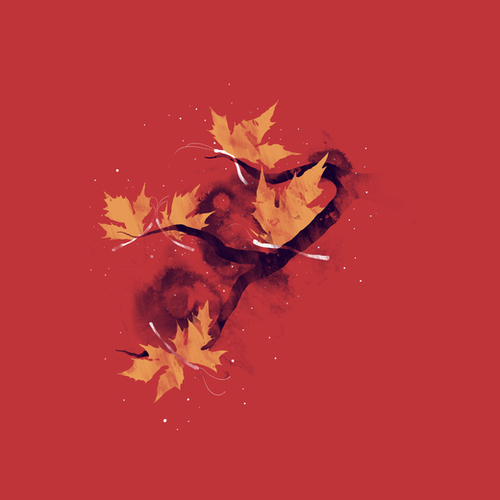 Autumn Butterflies Mural by Tobias Fonseca