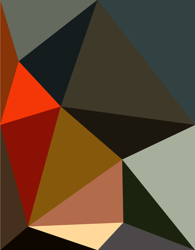 abstract red Mural by Vic Storia