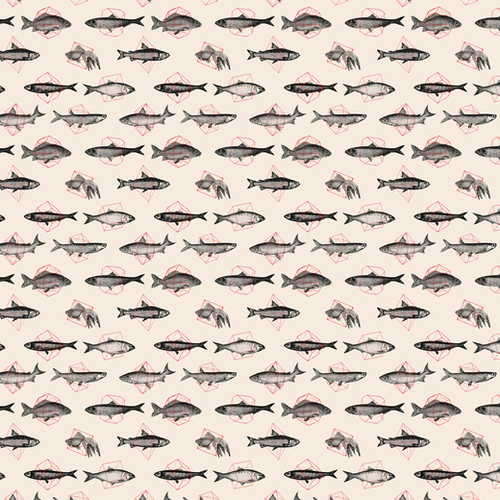 Fishes Repeat Mural by Florent Bodart - Speakerine