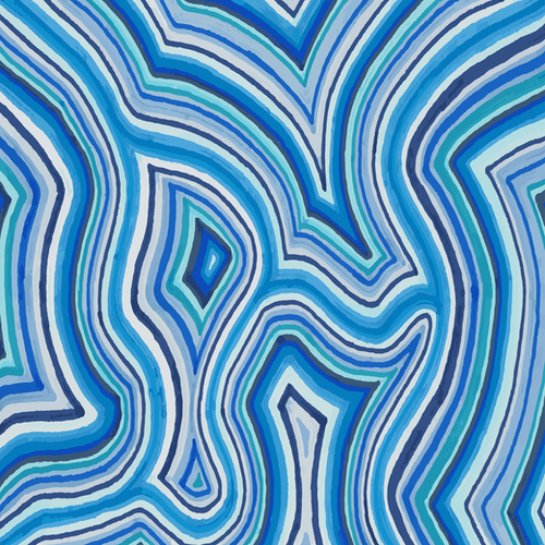 Blue Color Burst Mural by ShinyJill