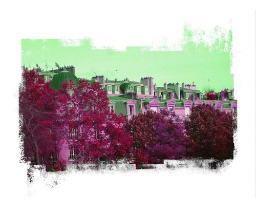 Roofs in Montmartre Mural by Malixx
