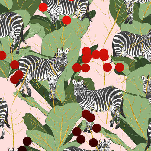 Zebra Harem Mural by Uma Gokhale
