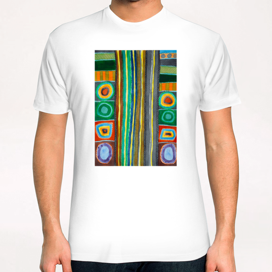 Symmetrical Bordered Stripes T-Shirt by Heidi Capitaine