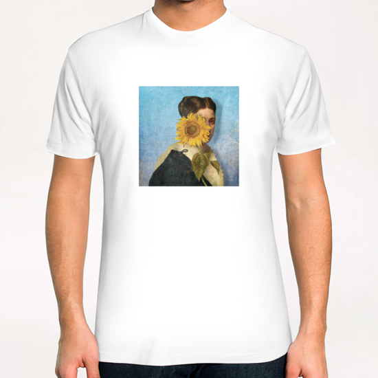 Girl with Sunflower 2 T-Shirt by DVerissimo